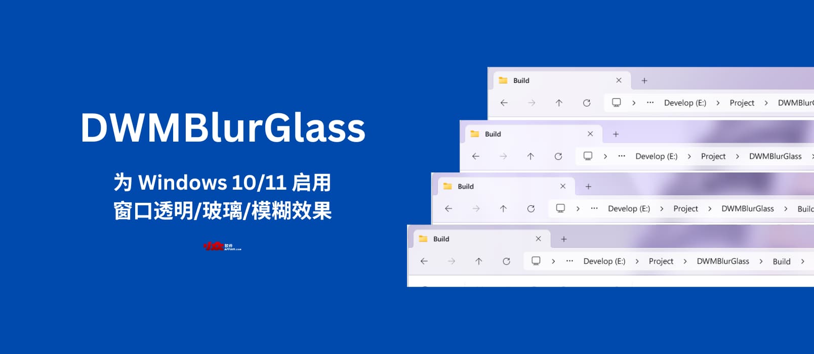 2024—-DWMBlurGlass – 为 Windows 1011 启用窗口透明玻璃模糊效果